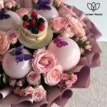 ⁦باقةورد وازهار ليالينا مع كيكة جاناش⁩ - الصورة ⁦2⁩